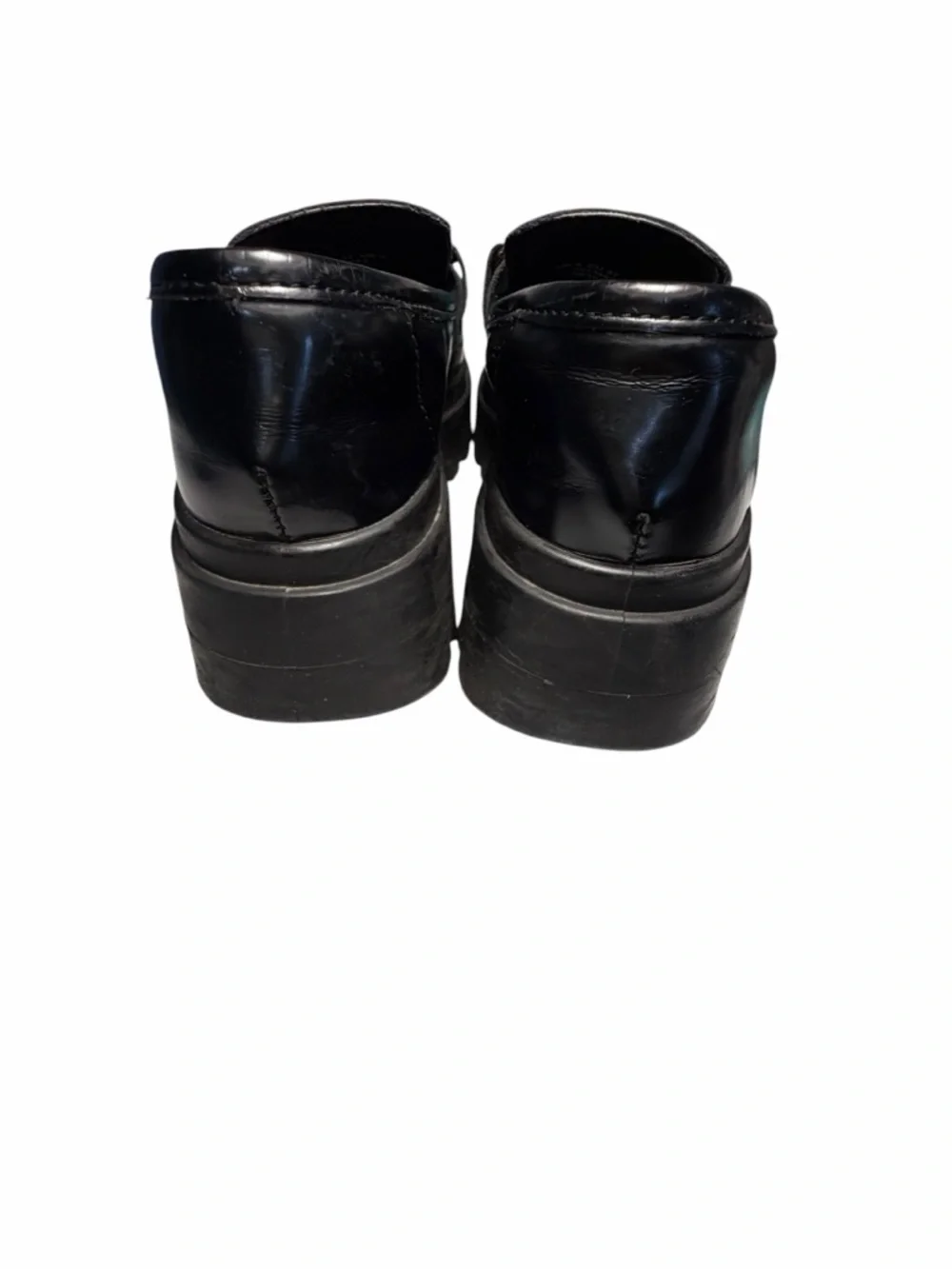 ASOS Design Masterpiece Chunky Black Leather Horsebit Loafers Sz 37 (6.5)